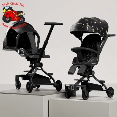 Xe đẩy gấp gọn V9 cho bé du lịch 2 chiều, ngả 4 tư thế cao cấp - Anh Khoa Kids