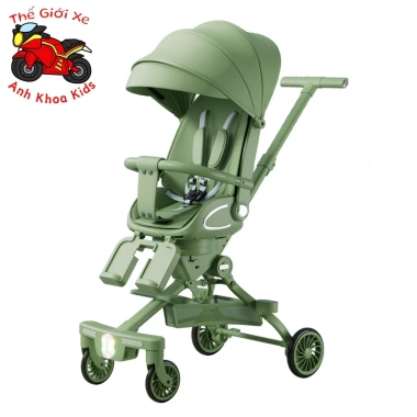 Xe đẩy gấp gọn V9 cho bé du lịch 2 chiều, ngả 4 tư thế cao cấp - Anh Khoa Kids