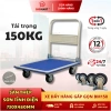 Xe đẩy hàng 150-300kg tay cầm gấp gọn, 4 bánh cao su, sàn thép - 584.800₫ 2