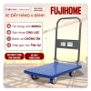 Xe đẩy hàng 4 bánh gấp gọn 100‑200kg FUJIHOME, bánh cao su chống ồn, sàn nhựa