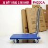 Xe đẩy hàng 4 bánh gấp gọn 100‑200kg FUJIHOME, bánh cao su chống ồn, sàn nhựa 2
