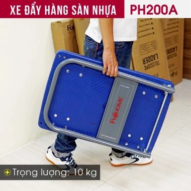 Xe đẩy hàng 4 bánh gấp gọn 100‑200kg FUJIHOME, bánh cao su chống ồn, sàn nhựa 4 Xe đẩy hàng 4 bánh gấp gọn 100‑200kg FUJIHOME, bánh cao su chống ồn, sàn nhựa 4