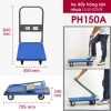 Xe đẩy hàng 4 bánh gấp gọn 100‑200kg FUJIHOME, bánh cao su chống ồn, sàn nhựa 10