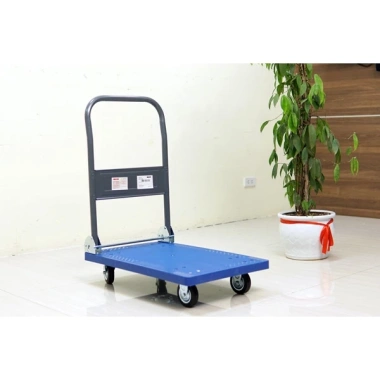 Xe đẩy hàng 4 bánh gấp gọn 100kg FUJIHOME, bánh cao su êm, kéo sàn nhựa thép - 684.000₫ 7