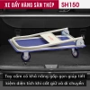 Xe đẩy hàng 4 bánh gấp gọn 200kg FUJIHOME, bánh cao su, chỉ 684.000₫ 3