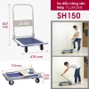 Xe đẩy hàng 4 bánh gấp gọn 200kg FUJIHOME, bánh cao su, chỉ 684.000₫ 7