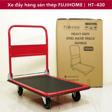 Xe đẩy hàng 4 bánh gấp gọn 300kg Fujihome bánh cao su siêu bền, giảm tiếng ồn, đa năng, giá chỉ 684.000đ