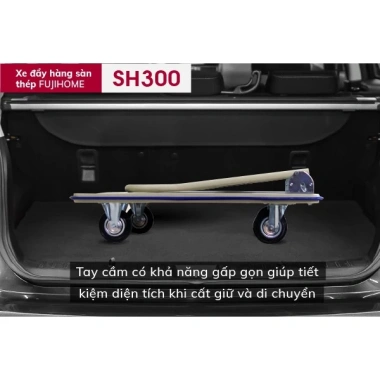 Xe đẩy hàng 4 bánh gấp gọn FUJIHOME 200kg, chịu lực, bánh xe chống ồn, bảo hành 1 năm - Giá chỉ 684.000