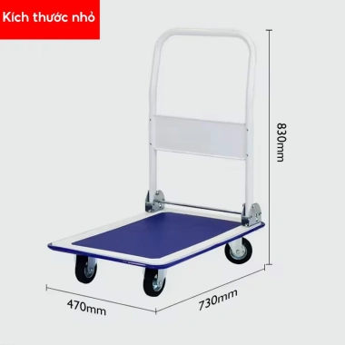 Xe đẩy hàng 4 bánh gấp gọn LP Hardware bánh chống ồn sàn kim loại giá 649.000₫
