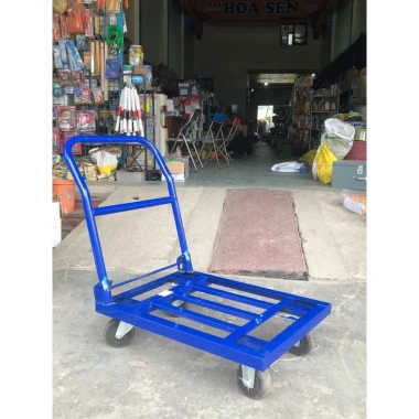 Xe đẩy hàng 4 bánh tải 500kg, 50x70cm, gấp gọn nhanh Giá xưởng 999.000 VND
