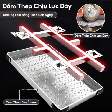 Xe đẩy hàng AURAWELL 200-800kg khung thép, bánh xe phổ thông/phanh, giá 649.000