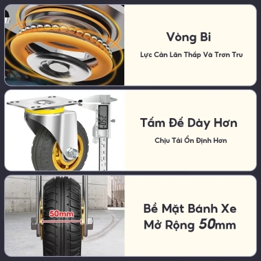 Xe đẩy hàng AURAWELL 200-800kg khung thép, bánh xe phổ thông/phanh, giá 649.000 4 Xe đẩy hàng AURAWELL 200-800kg khung thép, bánh xe phổ thông/phanh, giá 649.000 4