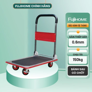 Xe đẩy hàng FUJIHOME SH300N sàn thép 4 bánh, tải 250‑300kg, sơn tĩnh điện, bảo hành 12 tháng - Giá chỉ 684.000₫ 10 Xe đẩy hàng FUJIHOME SH300N sàn thép 4 bánh, tải 250‑300kg, sơn tĩnh điện, bảo hành 12 tháng - Giá chỉ 684.000₫ 10