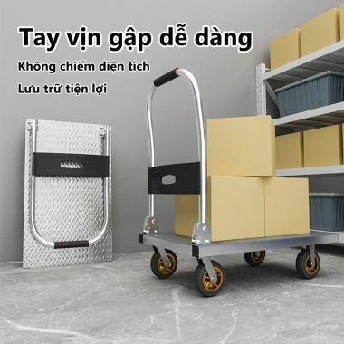 Xe đẩy hàng gấp gọn 600kg - Chống ồn siêu bền, tiện lợi, giá chỉ 359.000₫ 3