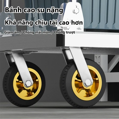 Xe đẩy hàng gấp gọn 600kg - Chống ồn siêu bền, tiện lợi, giá chỉ 359.000₫ 4