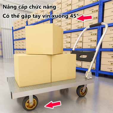 Xe đẩy hàng gấp gọn 600kg - Chống ồn siêu bền, tiện lợi, giá chỉ 359.000₫ 5