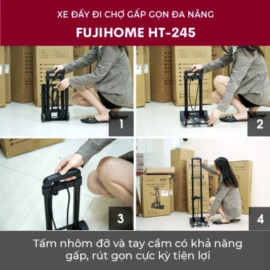 Xe đẩy hàng gấp gọn ADVINDEQ HT-MINI01 - Nhẹ, tặng dây buộc mini, giá 290.000 5