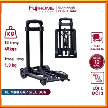 Xe đẩy hàng gấp gọn FUJIHOME HT-245 - Đi chợ, siêu thị, tặng dây buộc, BH 1 năm 10