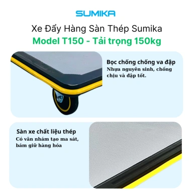 Xe đẩy hàng hóa SUMIKA T150 tải 150kg, tay cầm gập gọn - Giá ưu đãi 1.102.000₫ 9 Xe đẩy hàng hóa SUMIKA T150 tải 150kg, tay cầm gập gọn - Giá ưu đãi 1.102.000₫ 9