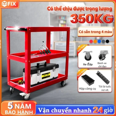 Xe đẩy hàng Kệ sắt 4 tầng chịu 100kg - Cao cấp, đa năng, giá ưu đãi 465k