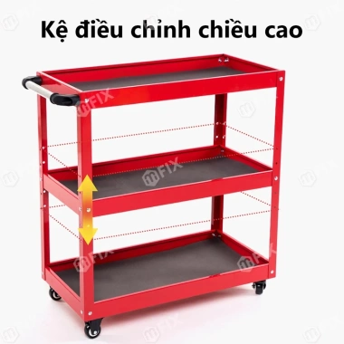 Xe đẩy hàng Kệ sắt 4 tầng chịu 100kg - Cao cấp, đa năng, giá ưu đãi 465k