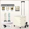 Xe đẩy hàng nhẹ, khóa an toàn, bánh xe đổi hướng, không gian rộng rãi - Giá ưu đãi 658.000₫