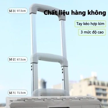 Xe đẩy hàng nhẹ, khóa an toàn, bánh xe đổi hướng, không gian rộng rãi - Giá ưu đãi 658.000₫