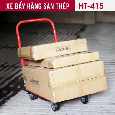 Xe đẩy hàng sàn thép FUJIHOME HT-415 150kg, nhập khẩu, chắc chắn gấp gọn, giảm 23%