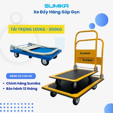 Xe Đẩy Hàng SUMIKA H150/H150P/H300 – Gấp gọn, dùng cho sàn nhựa & thép, tiện lợi, giá 765.000 VND