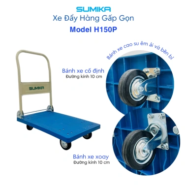 Xe Đẩy Hàng SUMIKA H150/H150P/H300 – Gấp gọn, dùng cho sàn nhựa & thép, tiện lợi, giá 765.000 VND