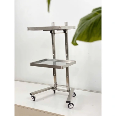 Xe Đẩy Inox Mạ Vàng Spa Gấp Gọn - Cao Cấp, Tiện Lợi, Giá ưu đãi 798k 8