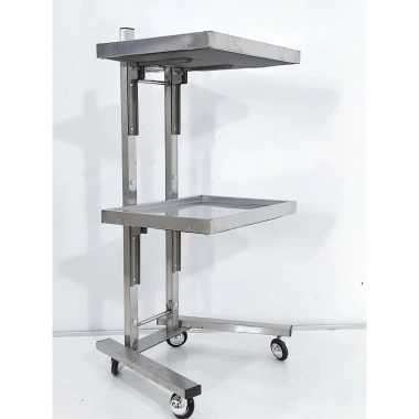 Xe Đẩy Inox Mạ Vàng Spa Gấp Gọn - Cao Cấp, Tiện Lợi, Giá ưu đãi 798k 9