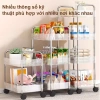 Xe đẩy kệ nhựa trong suốt 2-4 tầng, bánh xe, bảo quản đồ ăn nhẹ - 99.000₫ 2