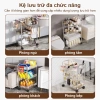 Xe đẩy kệ nhựa trong suốt 2-4 tầng, bánh xe, bảo quản đồ ăn nhẹ - 99.000₫ 6