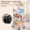 Xe đẩy kệ nhựa trong suốt 2-4 tầng, bánh xe, bảo quản đồ ăn nhẹ - 99.000₫ 7