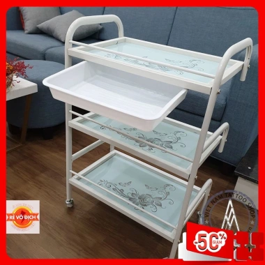 Xe đẩy kính 3 tầng cho spa - Kệ kính spa sang trọng, giảm giá 465.000đ 3