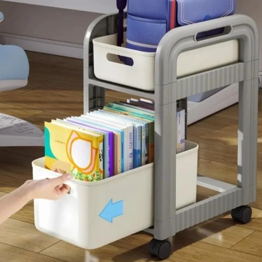 Xe đẩy lưu trữ CONOPERY 2-3 tầng di động 4 bánh - Kệ sách đa năng, dung tích lớn, giá 259.270₫