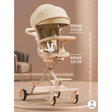 Xe đẩy M10 cho bé sơ sinh gấp gọn - Đảo chiều 360 độ, ngả lưng 175 độ kèm bàn ăn dặm
