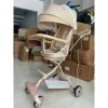 Xe đẩy M10 trắng sữa ngả lưng 175 đảo chiều gấp gọn kèm bàn ăn dặm SMMKOLL 5