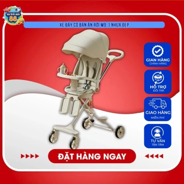Xe Đẩy M9-1 Đảo Chiều Gấp Gọn, Bàn Ăn Dặm Hợp Kim Nhôm - Giá ưu đãi 598.000