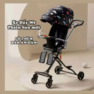 Xe Đẩy M9-1 Đảo Chiều Gấp Gọn, Bàn Ăn Dặm Hợp Kim Nhôm - Giá ưu đãi 598.000