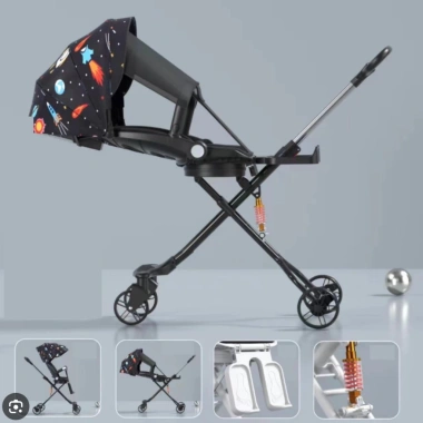 Xe đẩy M9 2 chiều 3 tư thế ngả sâu, giảm sóc, kèm đệm và mái che - Kho sỉ 585k