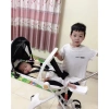 Xe đẩy M9 gập gọn xoay 360°, 3 tư thế ngả, màn che bụi, chỗ để chân 213.000₫ 4