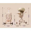 Xe đẩy M9 M10 2 chiều 3 tư thế ngả sâu kèm bàn ăn dặm cho bé yêu Hulk.Kids 595k 5