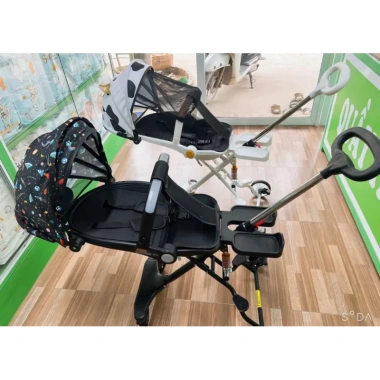 Xe đẩy M9 nâng cấp mới - giảm sóc, màn che, kệ chân - Giá 485.000₫ 2