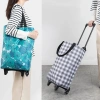 Xe đẩy mua sắm gập lại chống nước, tay cầm kính, dây đeo tay - Leo cầu thang, du lịch 7