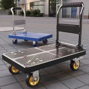 Xe đẩy nhỏ gấp nhẹ chở hàng trailer, xe tải phẳng đẩy tay - Giá chỉ 247k 7