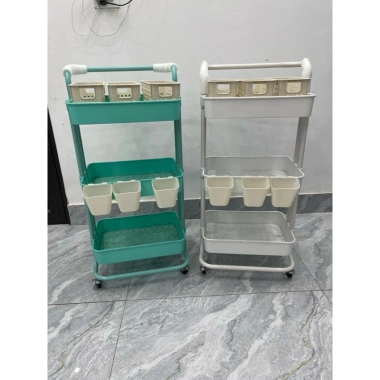 Xe Đẩy Nhựa Spa 3 Tầng Đa Năng - Kệ Bỉm Sữa, Kệ Để Đồ, Hàng Nhập Khẩu Giá 240k