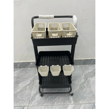 Xe Đẩy Nhựa Spa 3 Tầng Đa Năng - Kệ Bỉm Sữa, Kệ Để Đồ, Hàng Nhập Khẩu Giá 240k