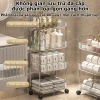 Xe đẩy nhựa trong suốt 2‑4 tầng có bánh xe, kệ, chỉ 96.000₫ – Đựng đồ spa, ăn nhẹ 7